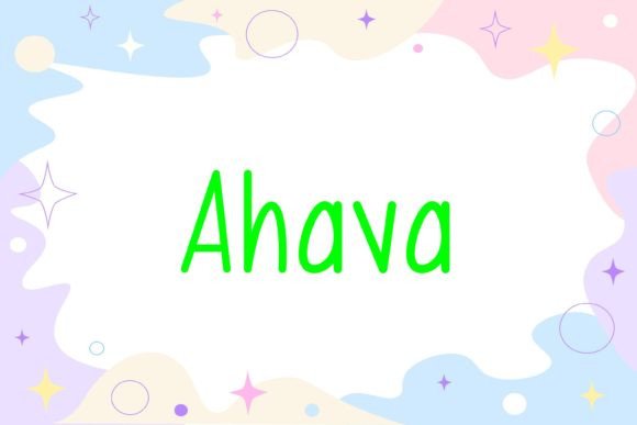 Ahava: A Friendly Handwritten Font for Editorial Design