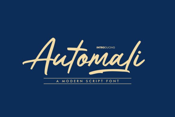 Automali: A Modern Script Font for Editorial Design
