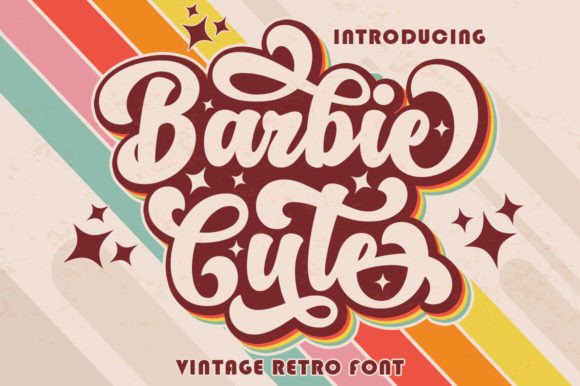 Barbie Cute Font for Retro Craft Designs