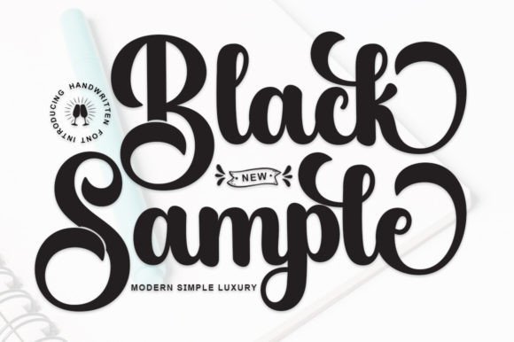 Black Sample Font for Elegant Campaign Design