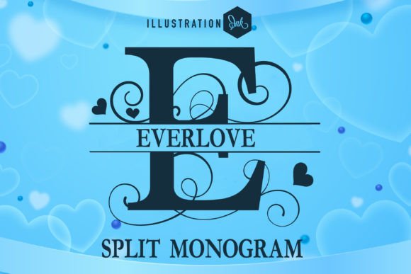 Everlove Split Monogram: A Typeface for Elegant Editorial Design