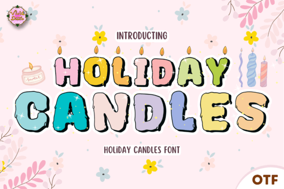Holiday Candles Font for Cozy Craft Projects