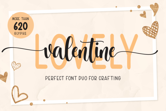 Lovely Valentine Duo Font for Makers