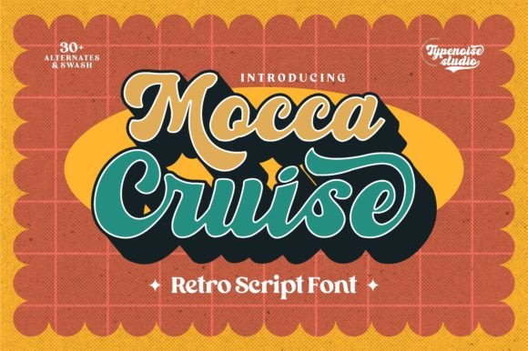 Mocca Cruise Font for Retro Business Branding