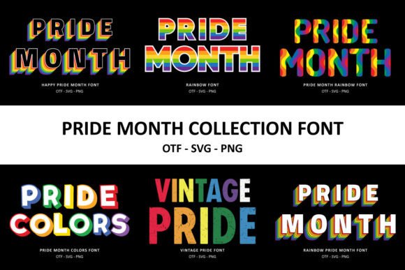 Pride Month Collection: Vibrant Fonts for Crafters