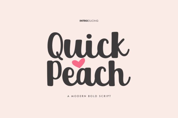 Quick Peach: A Modern Script Typeface for Branding