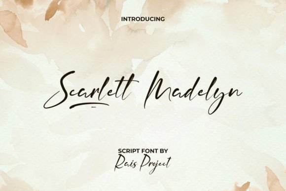 Scarlett Madelyn Font for Modern Campaign Design