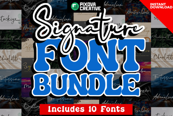 Signature Script Bundle: Elegant Fonts for Branding
