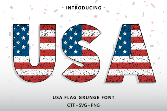 Usa Flag Grunge: A Retro Typeface for Patriotic Editorial Design